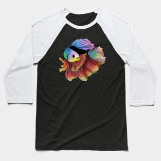 Rainbow Betta Baseball T-Shirt